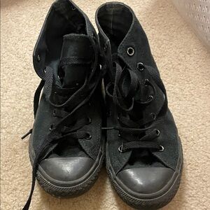Classic Black Lace-Up Sneakers